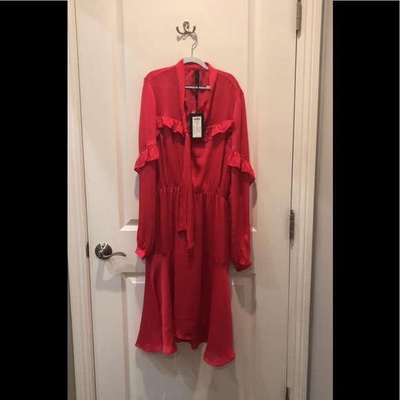 Y.A.S ASOS TALL RUFFLE DETAIL MIDI DRESS - Picture 2 of 5